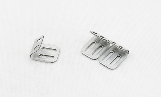 Spring clip with half plastic cover